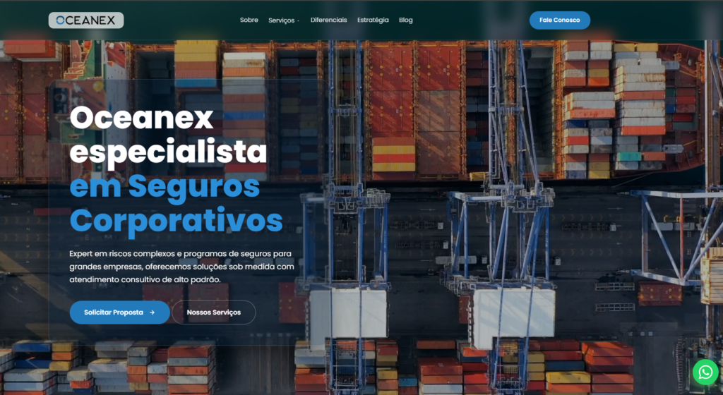site institucional para seguros