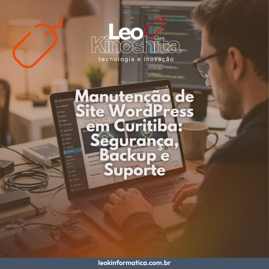 Desenvolvedor fazendo manutenção e segurança de site WordPress em Curitiba.